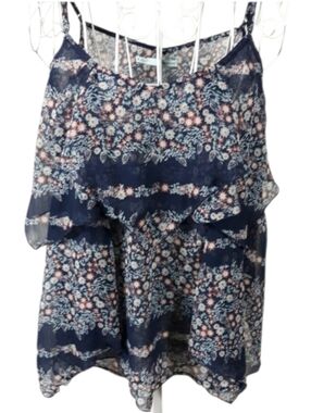 Maurice's Boho Flowy Layered Festival Top SZ M